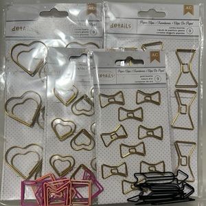 Heart and Bow paperclips